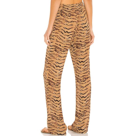 NWT WEWOREWHAT Resortwear Beach XS Tiger Stripes High Rise Statement Pants - Picture 5 of 14